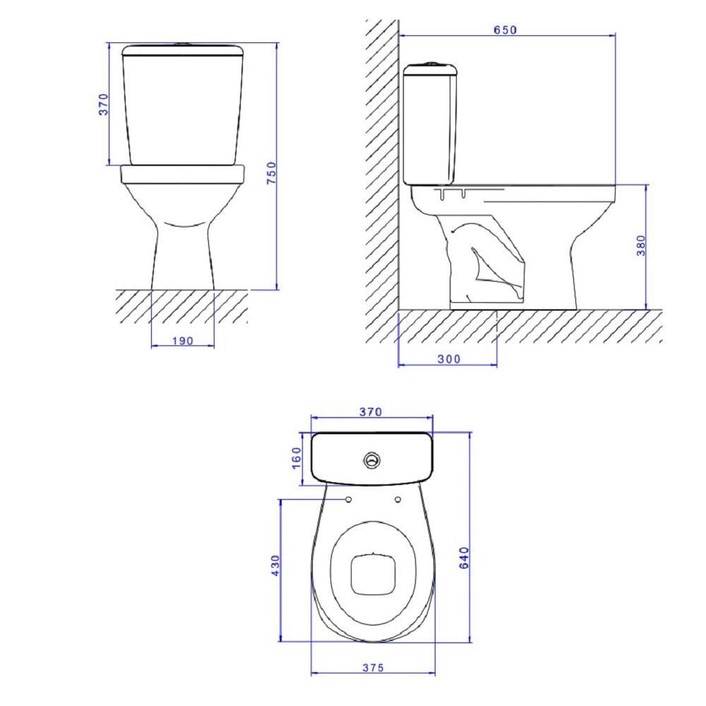 Kit Vaso Sanitário Convencional Deca Aspen Branco Com Assento Sanitário e Acessórios KP.75.17 - 2