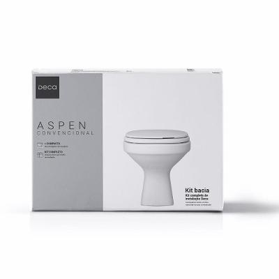 Kit Vaso Sanitário Convencional Deca Aspen Branco Com Assento Sanitário e Acessórios KP.75.17