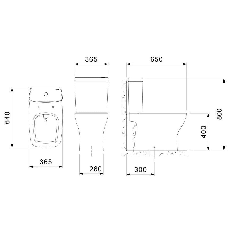 Kit Vaso Sanit Caixa Acoplada Incepa Boss BM 1897230081108 - 4