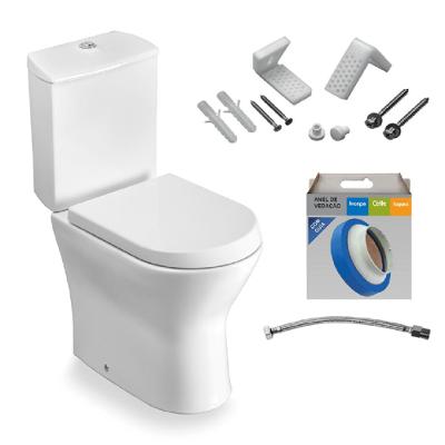 Kit Roca Nexo Vaso+Cxa Acoplada+Assento PP. Sof Cl. + Kit Instalação
