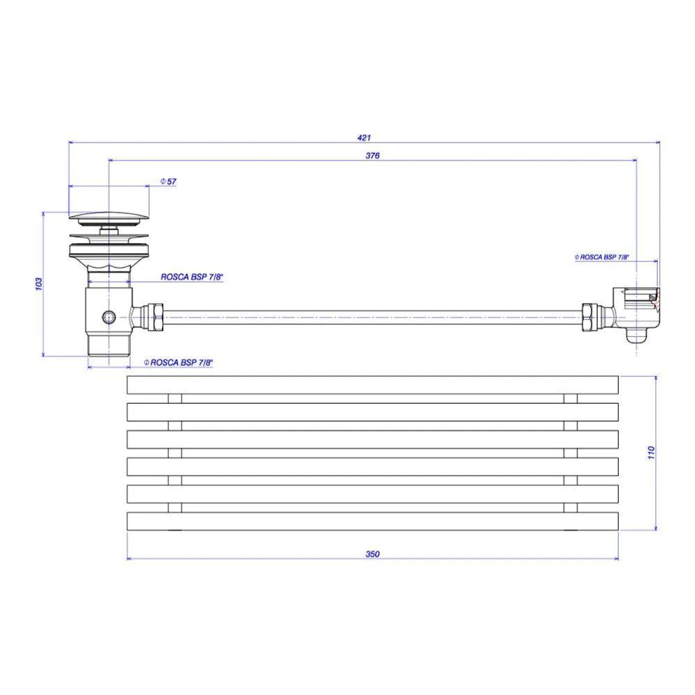 Kit p/ Cuba Deca c/ Grelha Valvula Conector Cromado 2013.c - 5