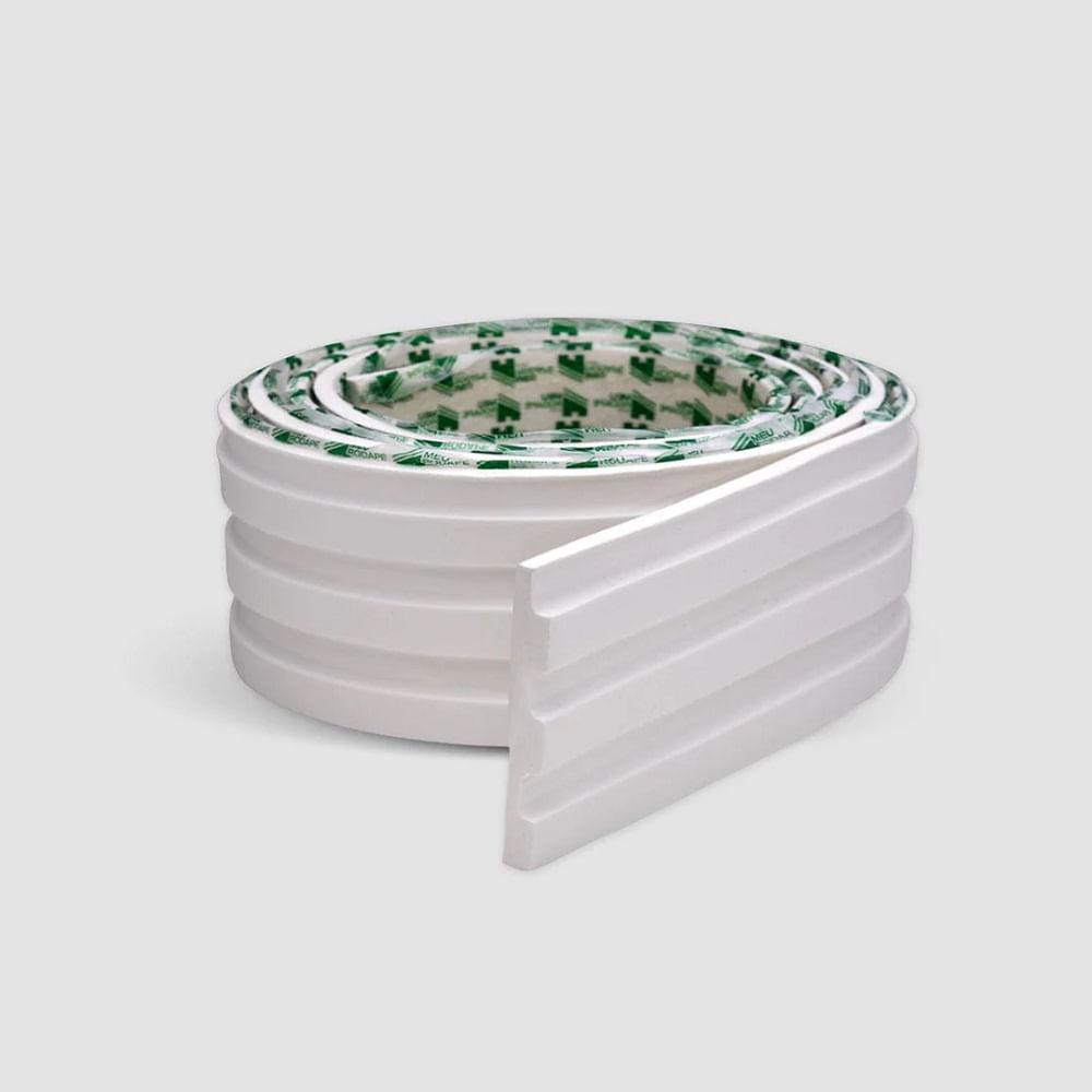 Painel Meu Rodape 10x1 Ripado Branco Eva Curvo P/ Pintura Rpdoc01 (Rolo 2,5m) - 2