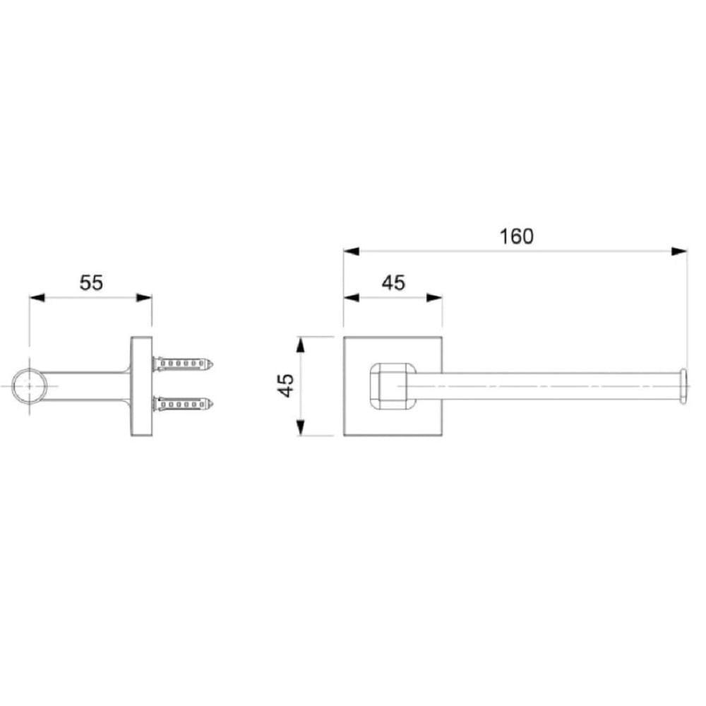Porta Papel Banheiro Celite Up Preto Matte B5036cl0r0 - 4