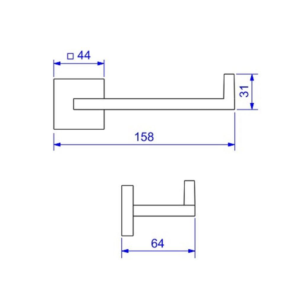 Papeleira de Banheiro Clean Cromado 2020.C.Cln - 3