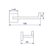 Papeleira de Banheiro Clean Cromado 2020.C.Cln - 3