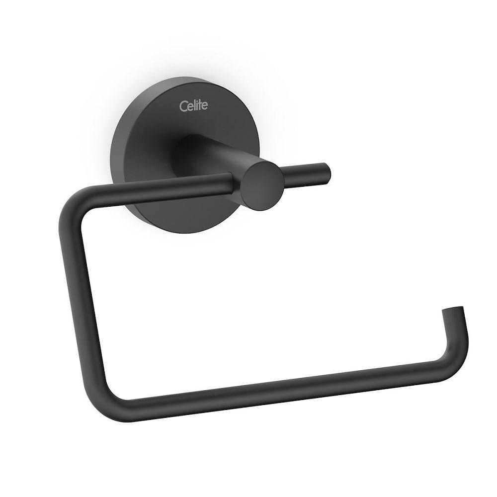 Papeleira Banheiro Celite New City Preto Matte B5012e70r0 - 1