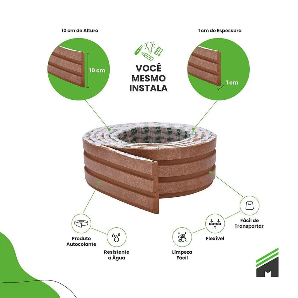 Painel Meu Rodape 10x1 Ripado Urban Bronze Rpdol06 (Rolo10m) - 3