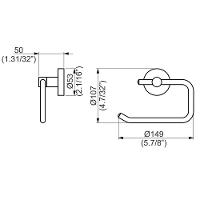 Papeleira Perflex Slim Preto Fosco 12121624 - 2