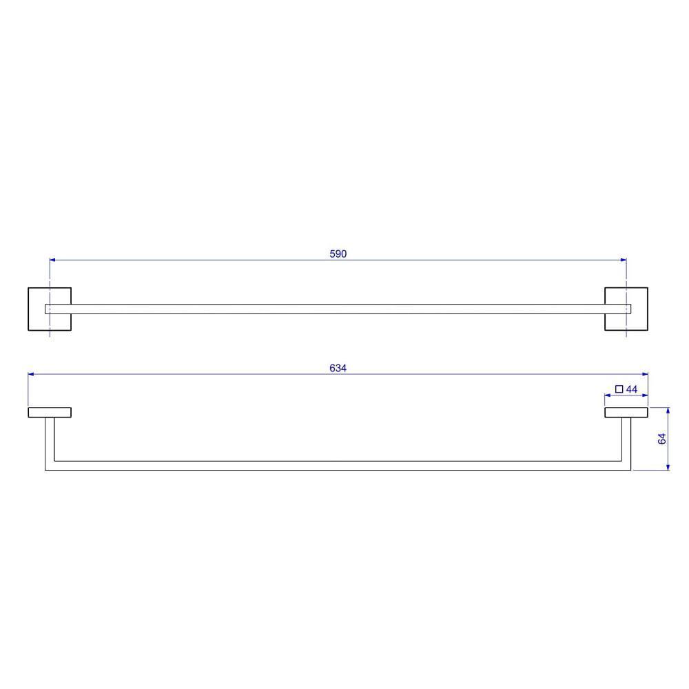 Porta Toalha Barra Deca Clean 60cm Cromado 2040.c.060.cln - 2