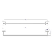 Porta Toalha Barra Deca Clean 60cm Cromado 2040.c.060.cln - 2