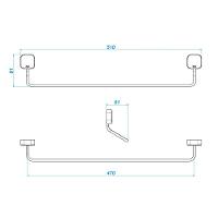 Porta Toalha Barra Banheiro Deca Pix Cromado 2040.c02 - 2
