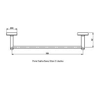 Porta Toalha Barra 30cm Perflex Like Cromado 12128910 - 3