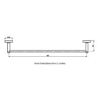 Porta Toalha Barra 45cm Perflex Like Cromado 12129010 - 2