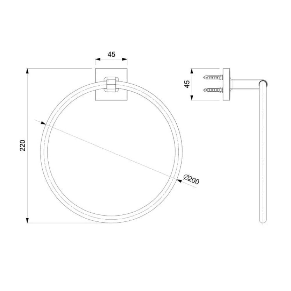 Porta Toalha Anel Celite Up Preto Matte B5034cl0r0 - 4