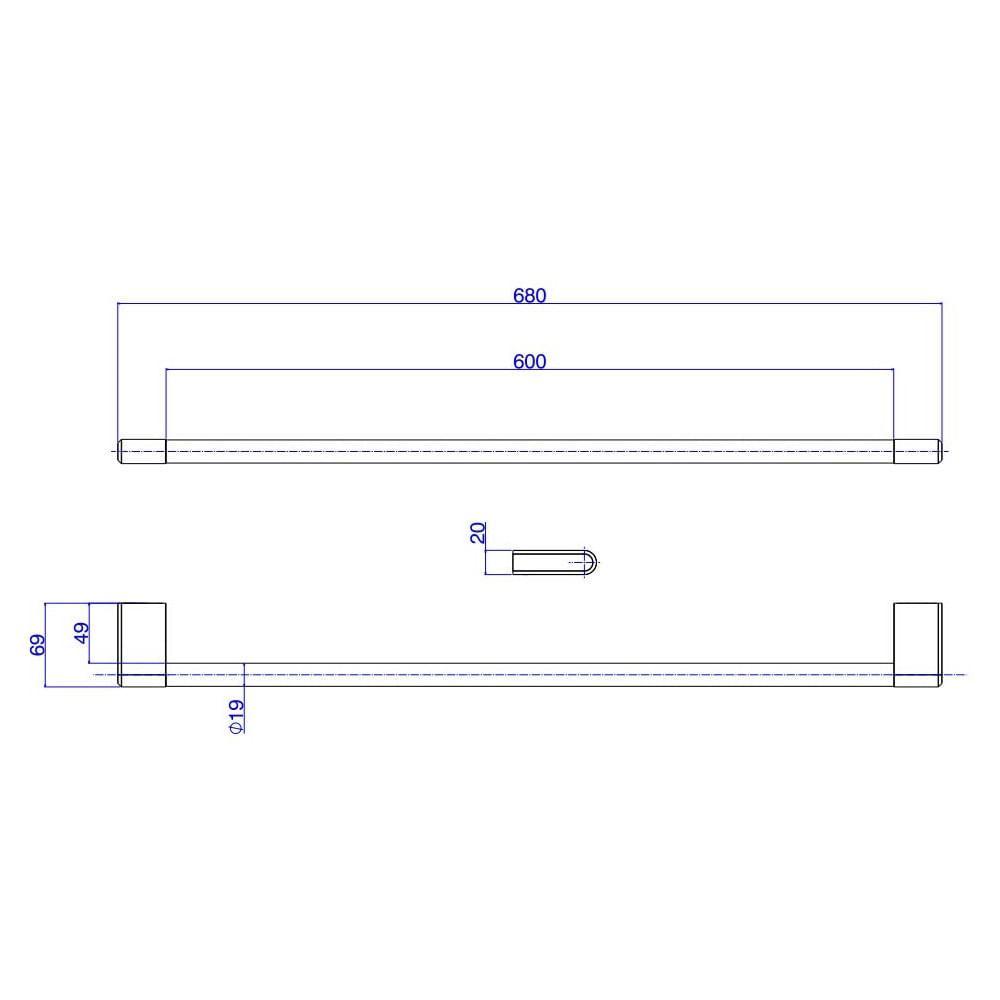 Porta Toalha 60cm Deca You Inox 2040.inx104.060 - 2