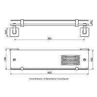 Porta Shampoo com Saboneteira Perflex Like Square 12131610 - 3