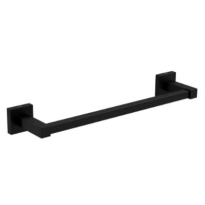 Porta Toalha 30cm Deca Quadratta Black Matte 2040.bl83.030.mt