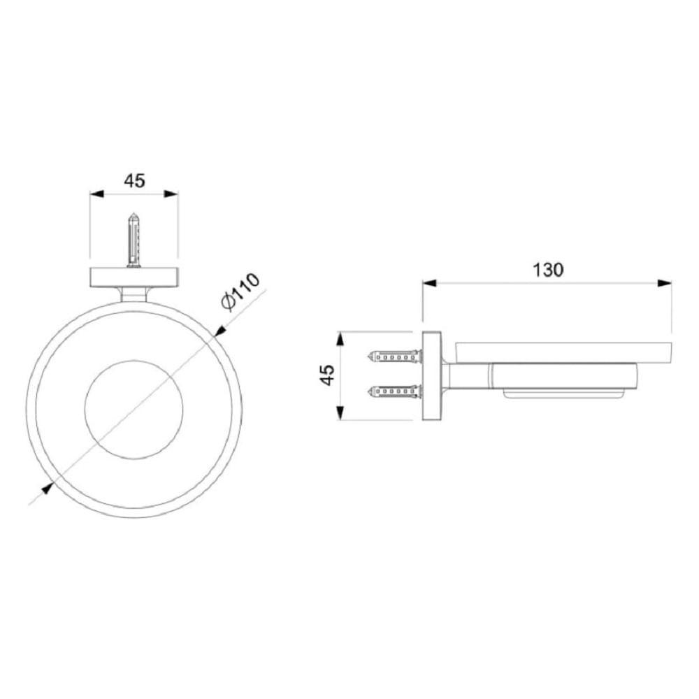 Porta Sabonete Banheiro Celite Up Preto Matte B5035cl0r0 - 4