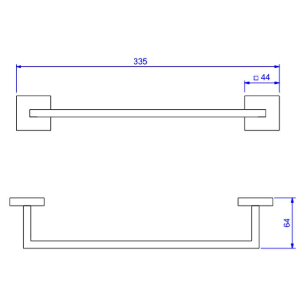 Porta Toalha Deca Clean 300mm Red Gold 2040.gl.030.cln.rd - 3