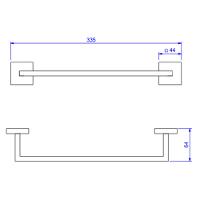 Porta Toalha Deca Clean 300mm Red Gold 2040.gl.030.cln.rd - 3