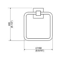 Porta Toalha De Rosto Perflex Quadra Cromado 12120510 - 2