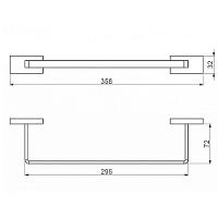 Porta Toalha De Rosto Perflex Dom Preto Fosco 12132824 - 3