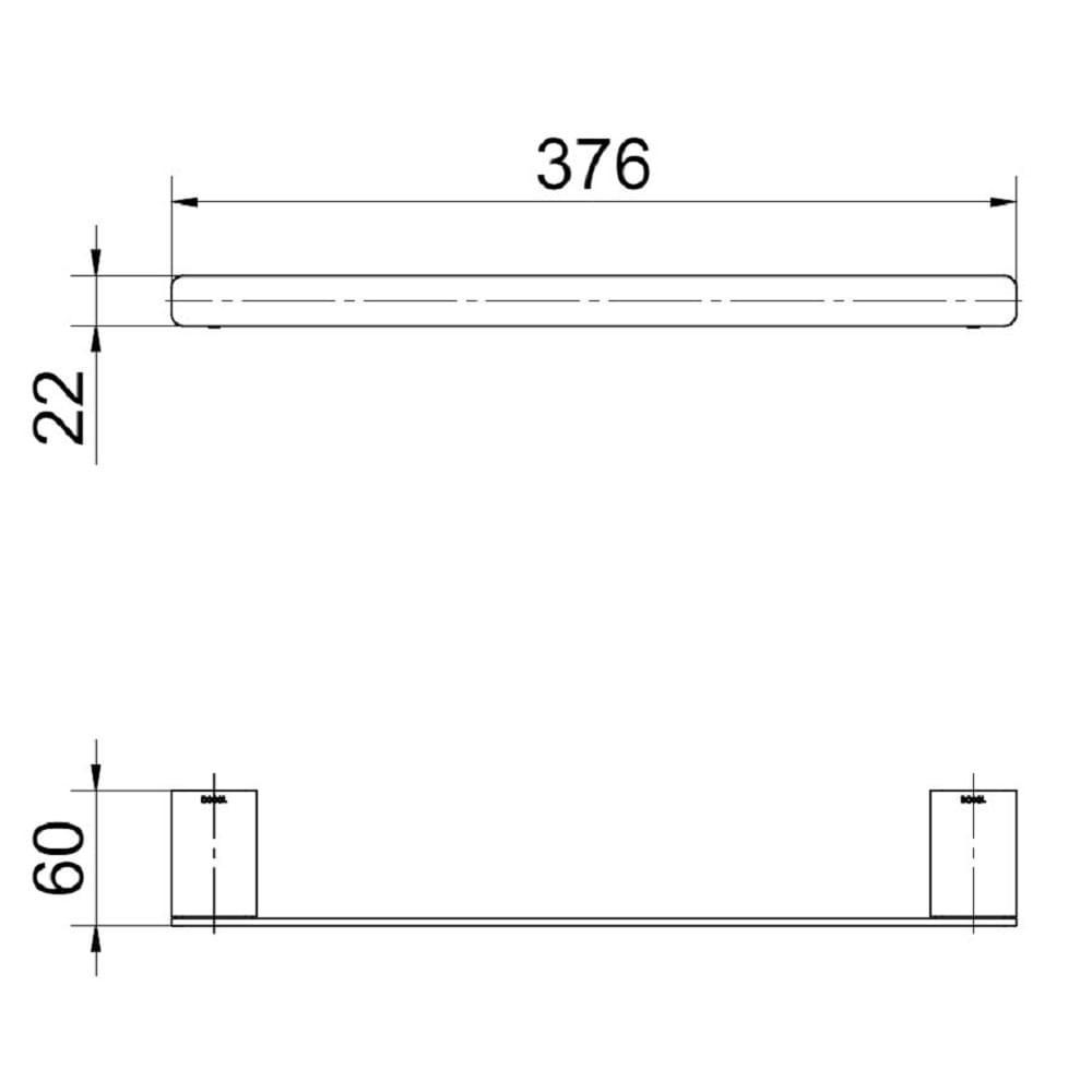 Porta Toalha De Rosto Docol Flat 30cm Cromado 01013606 - 3