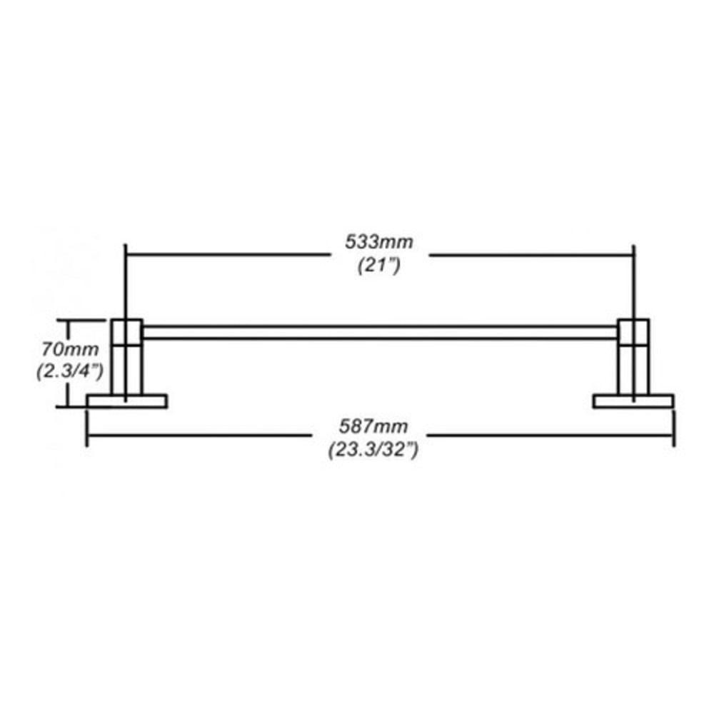 Porta Toalha De Banho Perflex Quadra Cromada 12120410 - 2