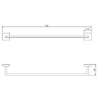Porta Toalha De Banho 50cm Deca Clean Cromado 2040.c.050.cln - 3