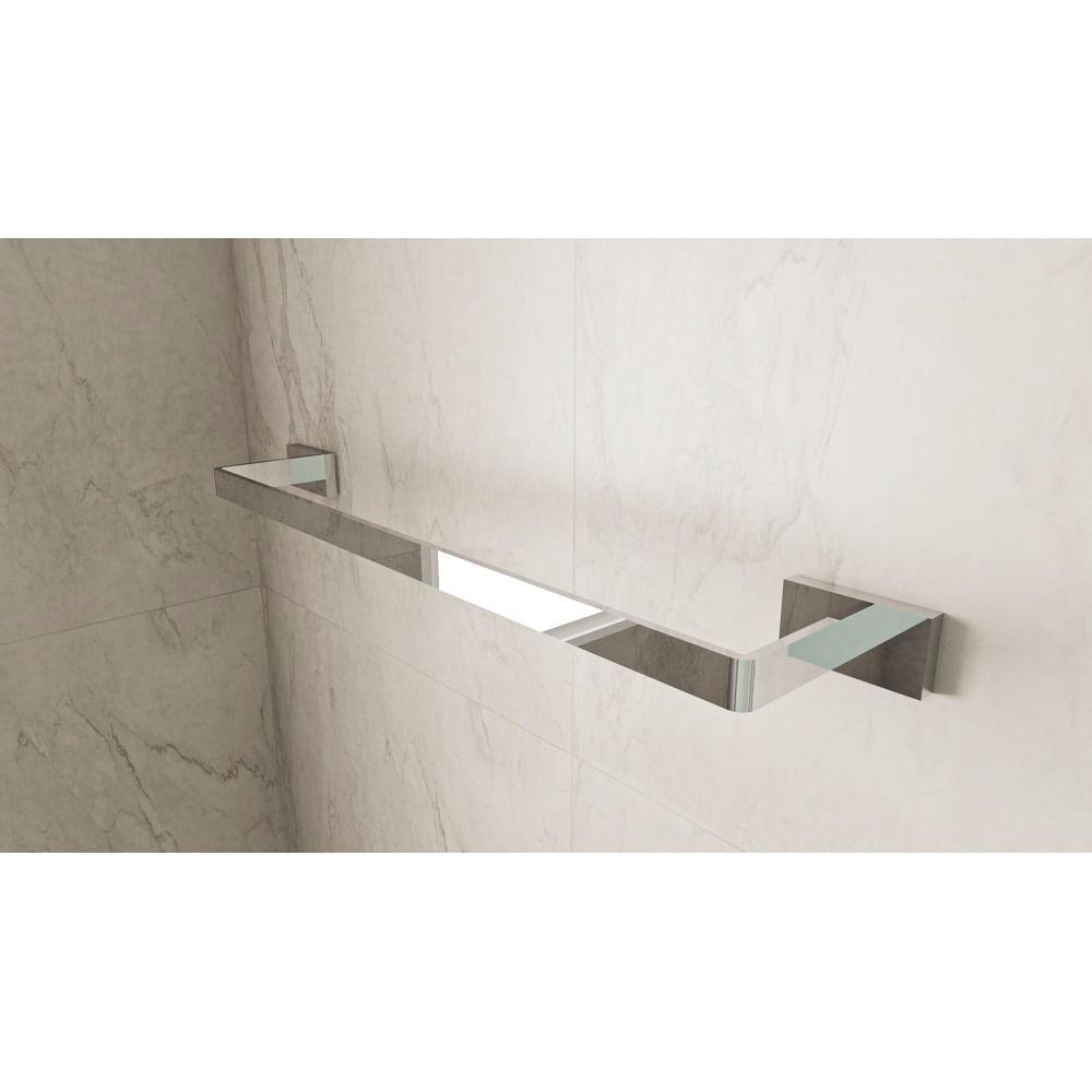 Porta Toalha De Banho 50cm Perflex Dom Preto Fosco 12132924 - 2