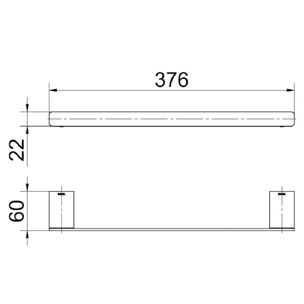 Porta Toalha de Rosto 30cm Docol Flat Ouro Polido 01013643 - 3