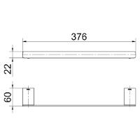 Porta Toalha de Rosto 30cm Docol Flat Ouro Polido 01013643 - 3