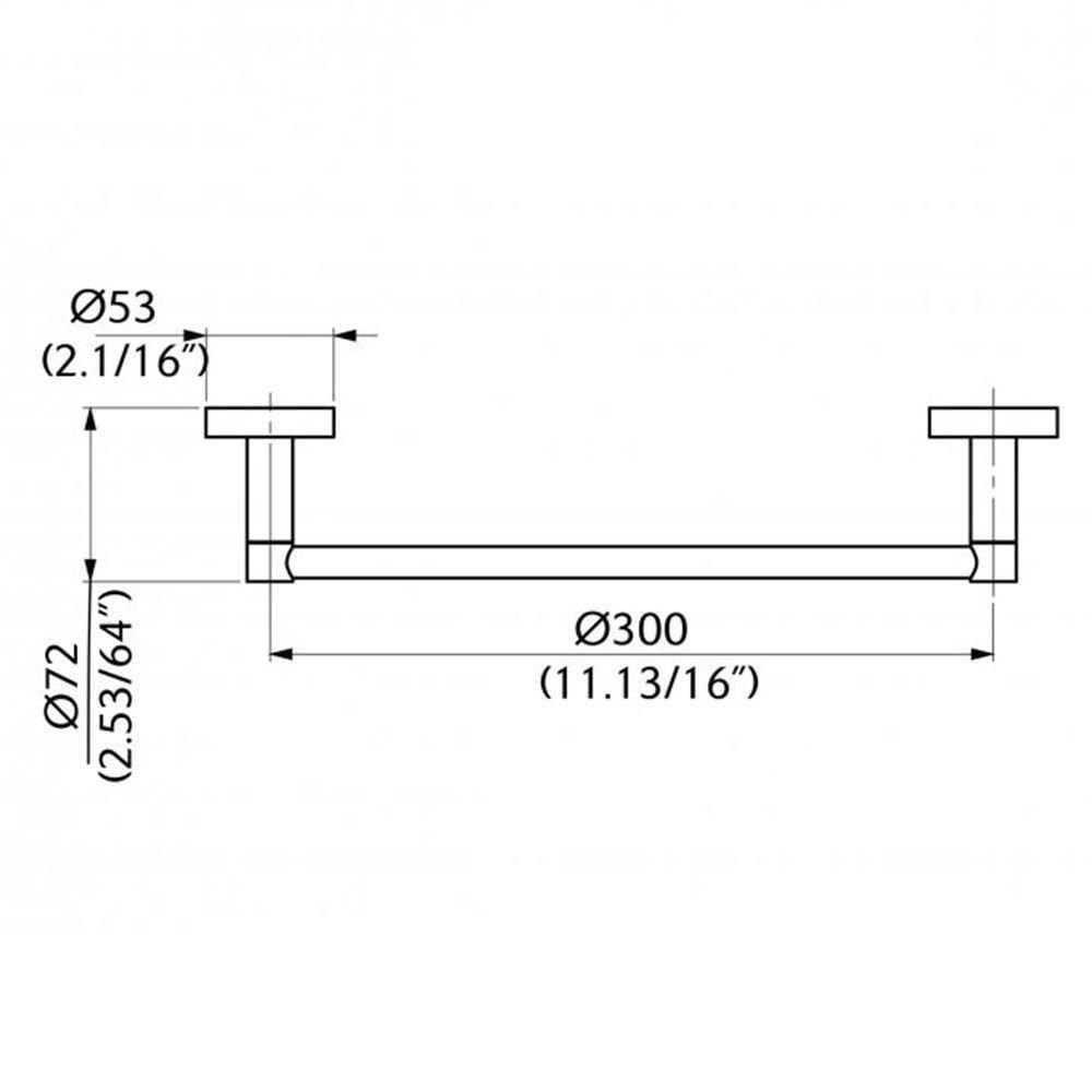 Porta Toalha De Rosto 30 Cm Perflex Slim Cromado 12122910 - 2