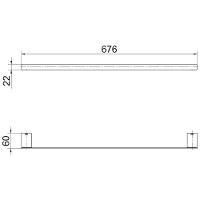 Porta Toalha Bastão Docol Flat Grafite Escovado 00961370 - 3