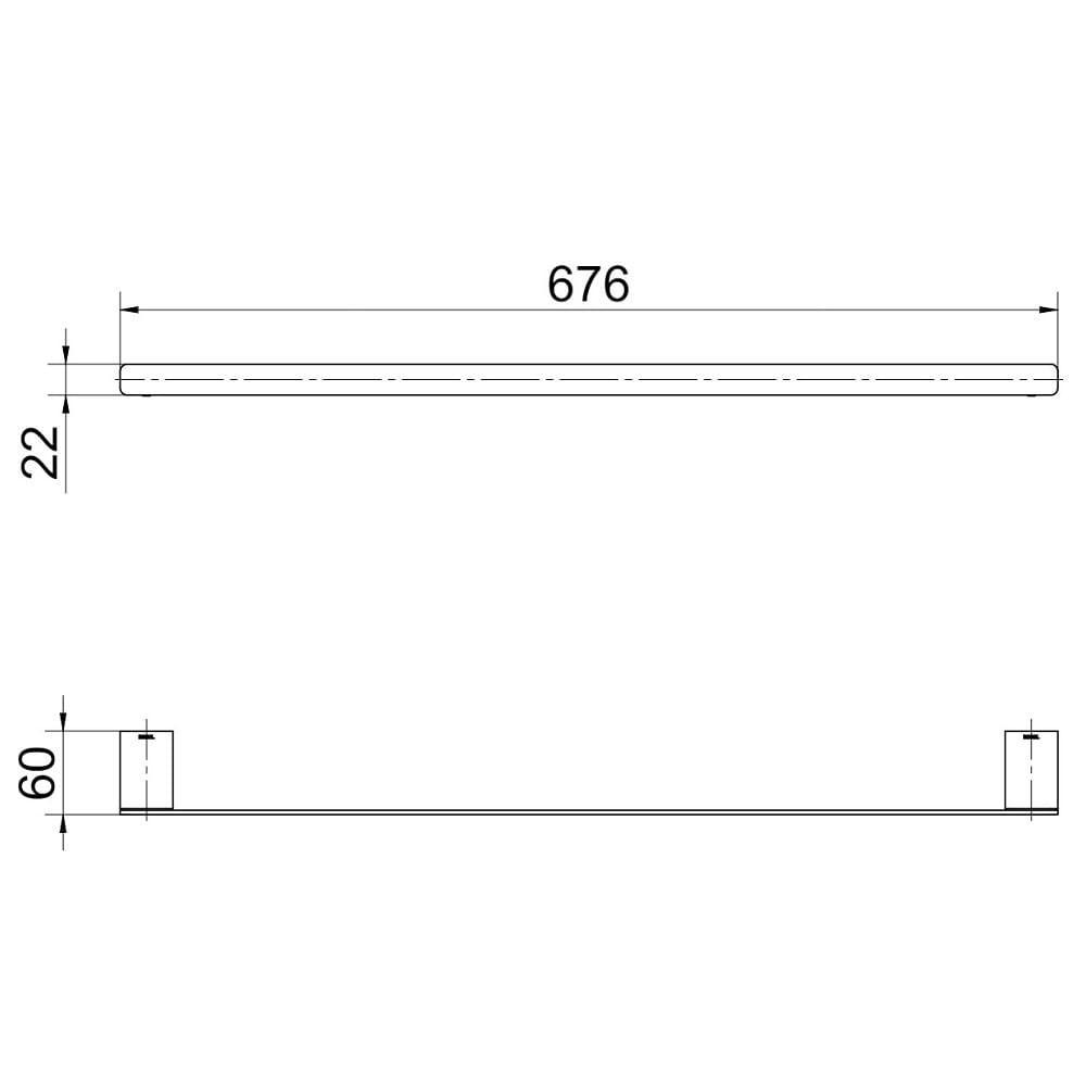 Porta Toalha Bastão Docol Flat Cobre Escovado 00961369 - 3