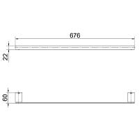 Porta Toalha Bastão Docol Docolflat Cromado 00961306 - 7