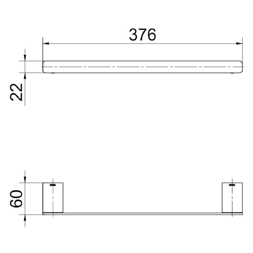 Porta Toalha Lavatorio 30cm Docol Flat Onix 010136ce - 2