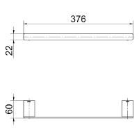 Porta Toalha Lavatorio 30cm Docol Flat Onix 010136ce - 2