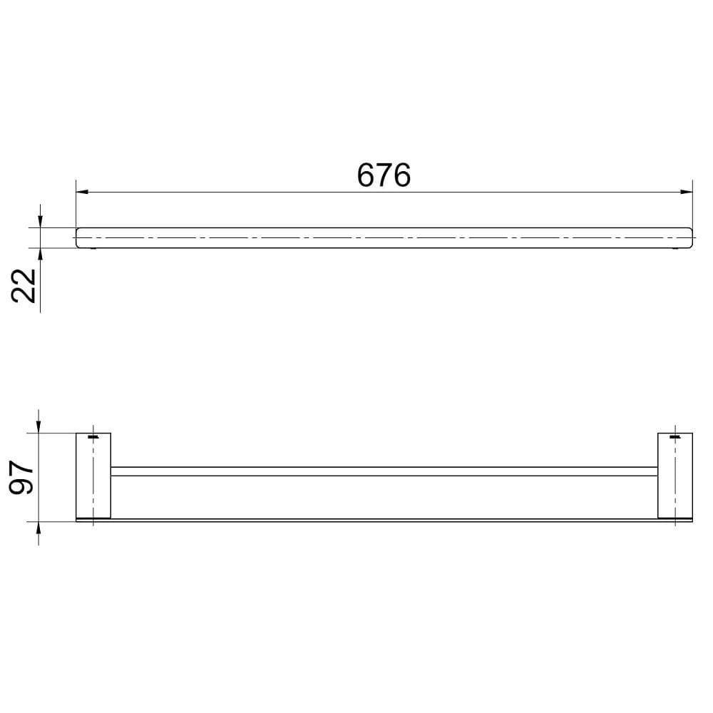Porta Toalha Duplo Docol Flat Cromado Polido 01013706 - 4