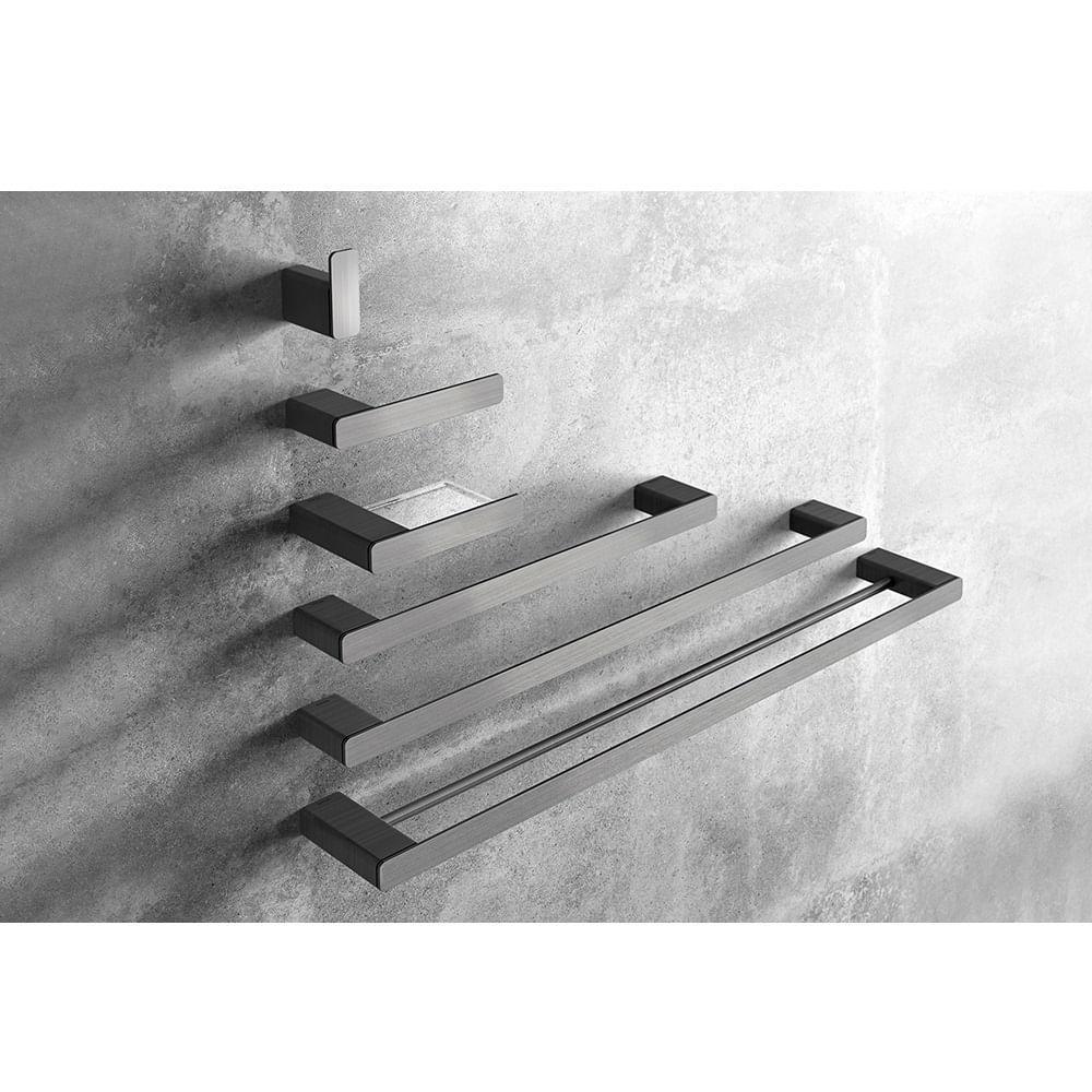 Porta Toalha Duplo Docol Flat Cromado Polido 01013706 - 2