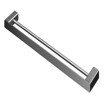 Porta Toalha Duplo Bastao Docolflat Grafite Escovado 1013770