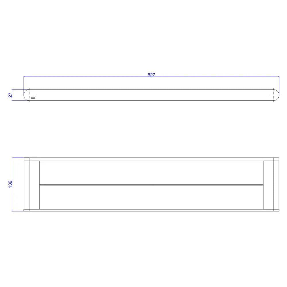Porta Toalha Duplo 60cm Deca Versa Bl Matte 2042.bl31.060.mt - 3