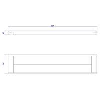 Porta Toalha Duplo 60cm Deca Versa Bl Matte 2042.bl31.060.mt - 3