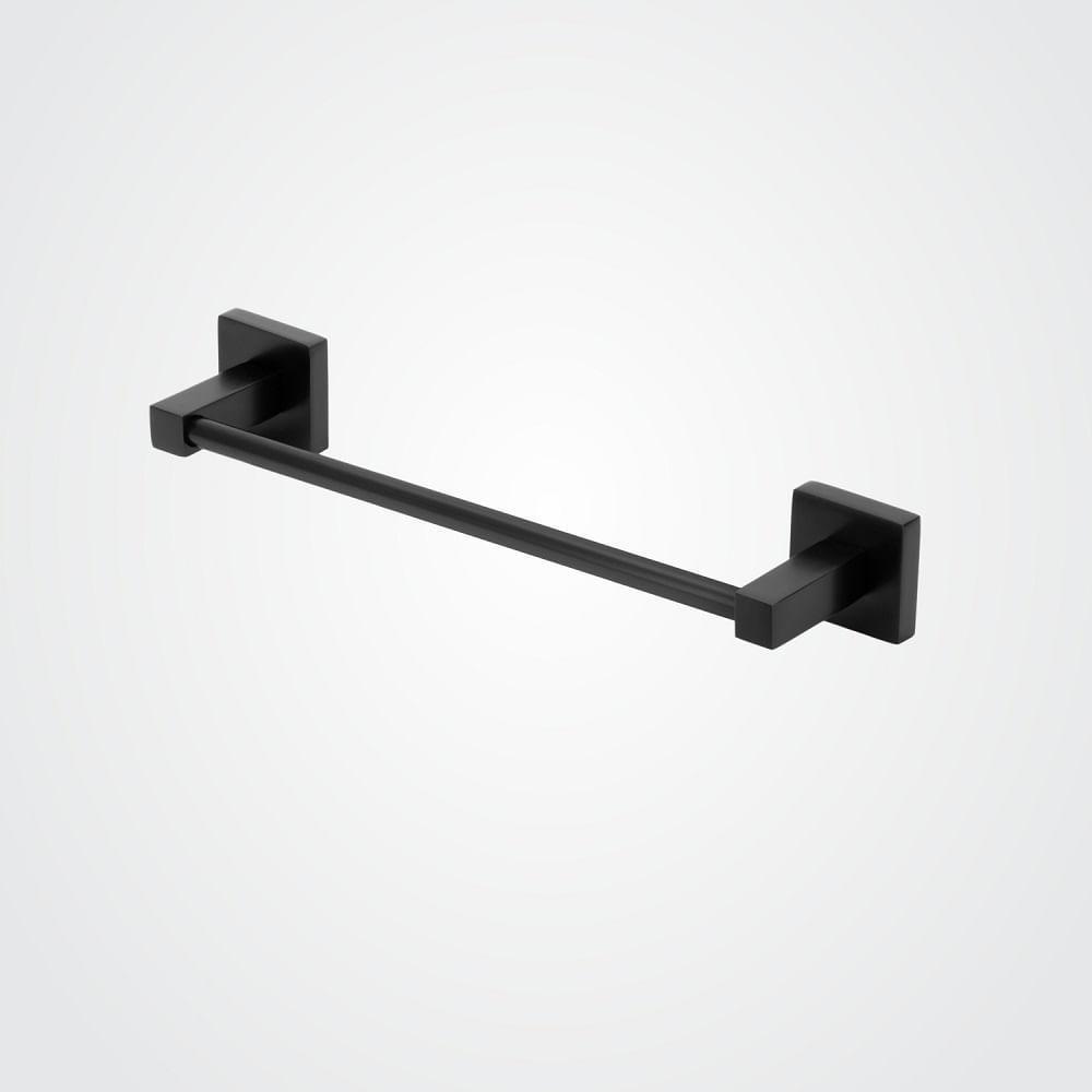 Porta Toalha Perflex Rosto Barra Quadra Preto Fosco 12123024 - 2