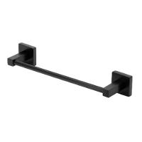 Porta Toalha Perflex Rosto Barra Quadra Preto Fosco 12123024 - 1