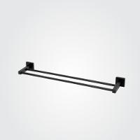 Porta Toalha Perflex Duplo Quadra Preto Fosco 12121224 - 2