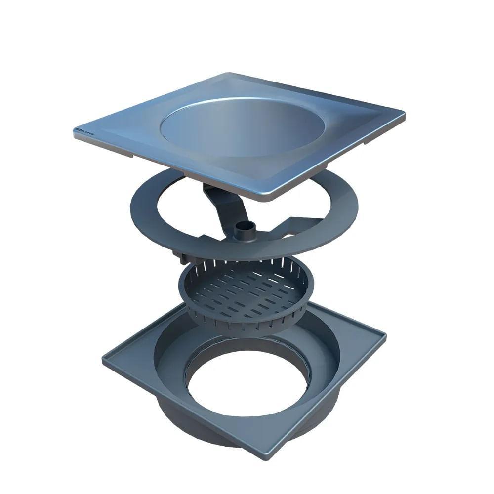 Ralo Linear 15x15cm Elleve Touch Inox Escovado 9570 - 2