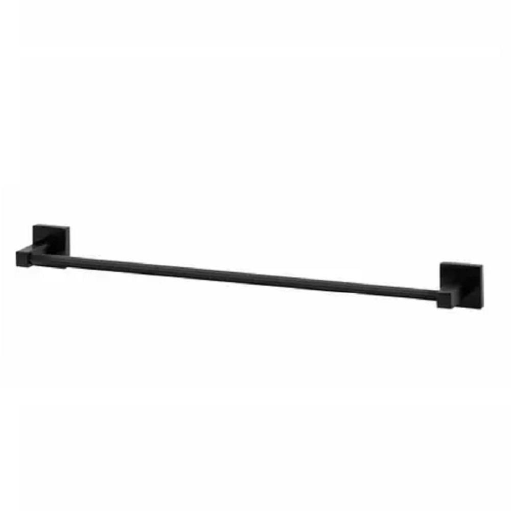 Porta Toalha Perflex Quadra Banho Preto Fosco 12120424 - 1