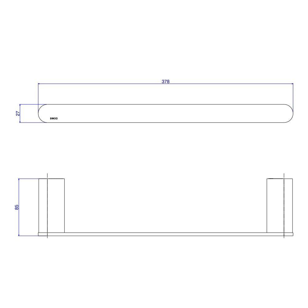 Porta Toalha Parede 30cm Deca Versa Cromado 2040.c31.030 - 2
