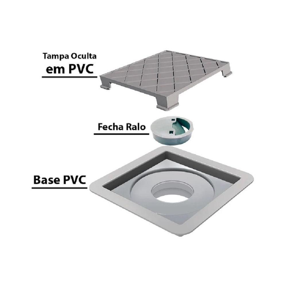 Ralo Linear 10x10 Novii Quadrado Oculto 7344 - 2